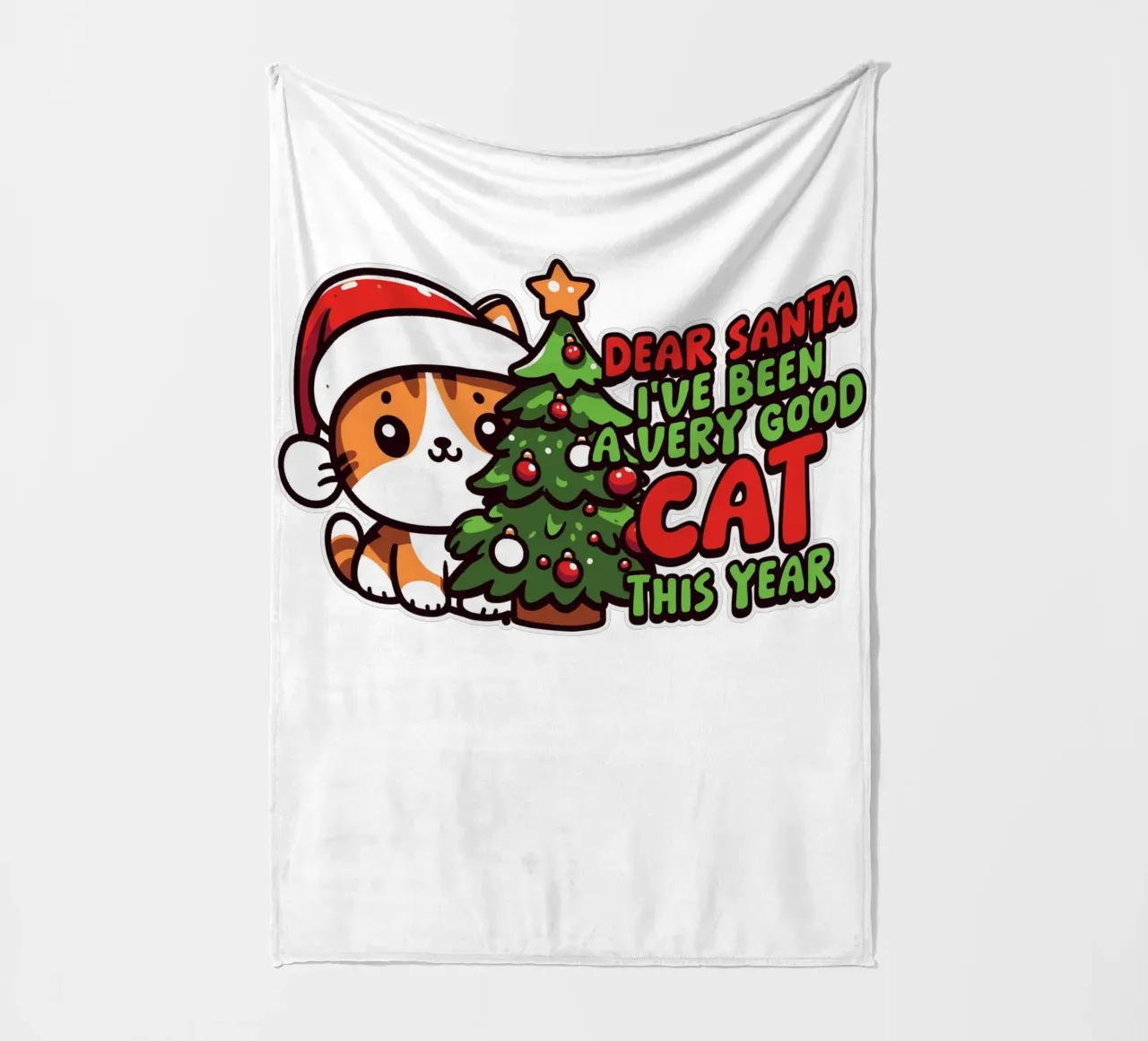 Dear Santa, I've been a very good cat this year. coperta in pile da edsonramosart