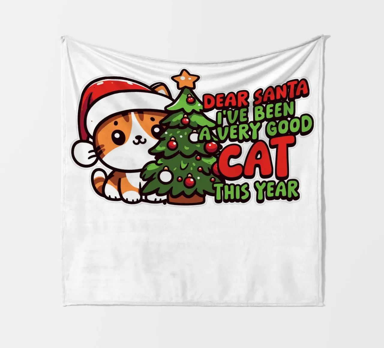 Dear Santa, I've been a very good cat this year. coperta in pile da edsonramosart