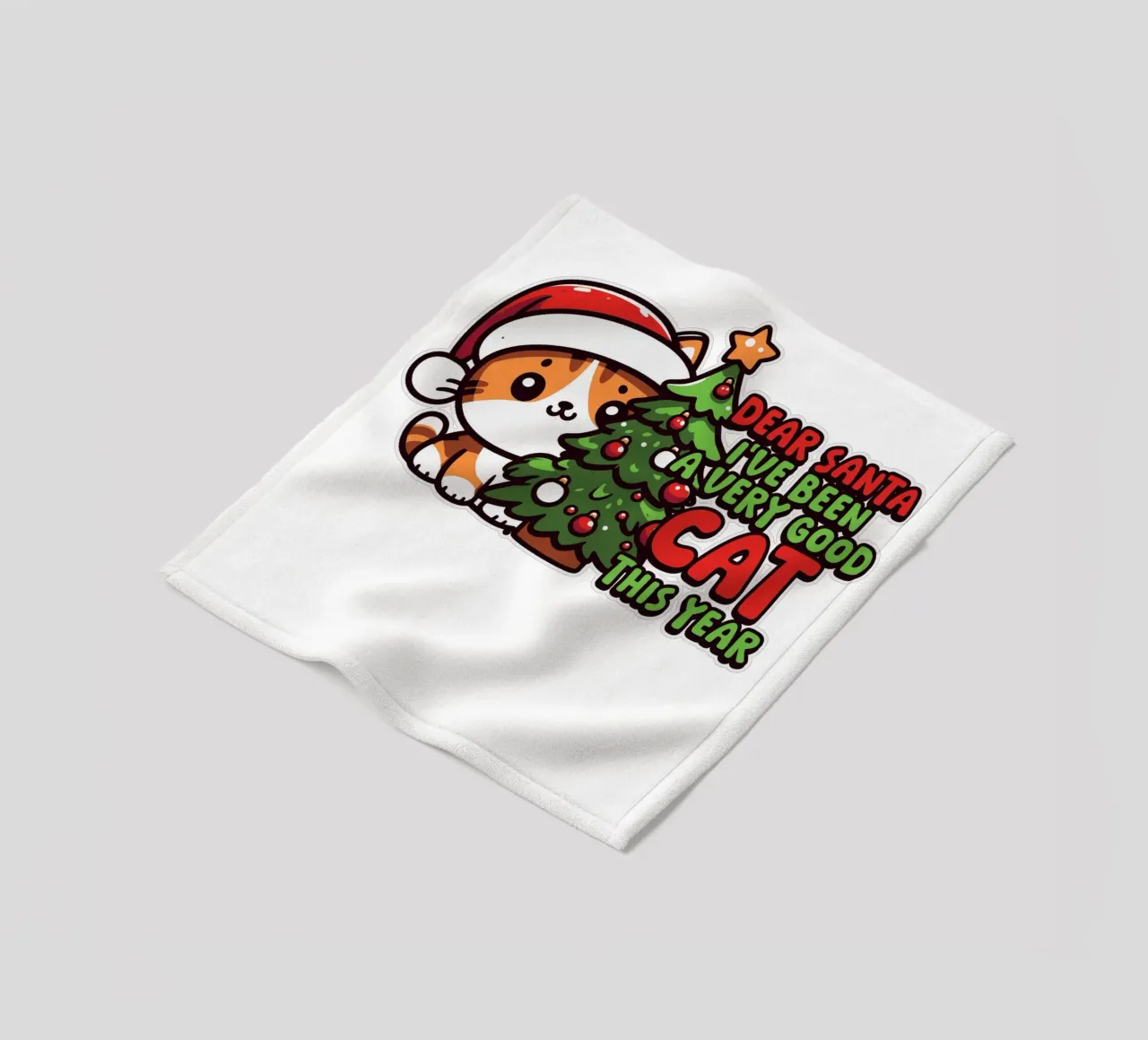 Dear Santa, I've been a very good cat this year. coperta in pile da edsonramosart