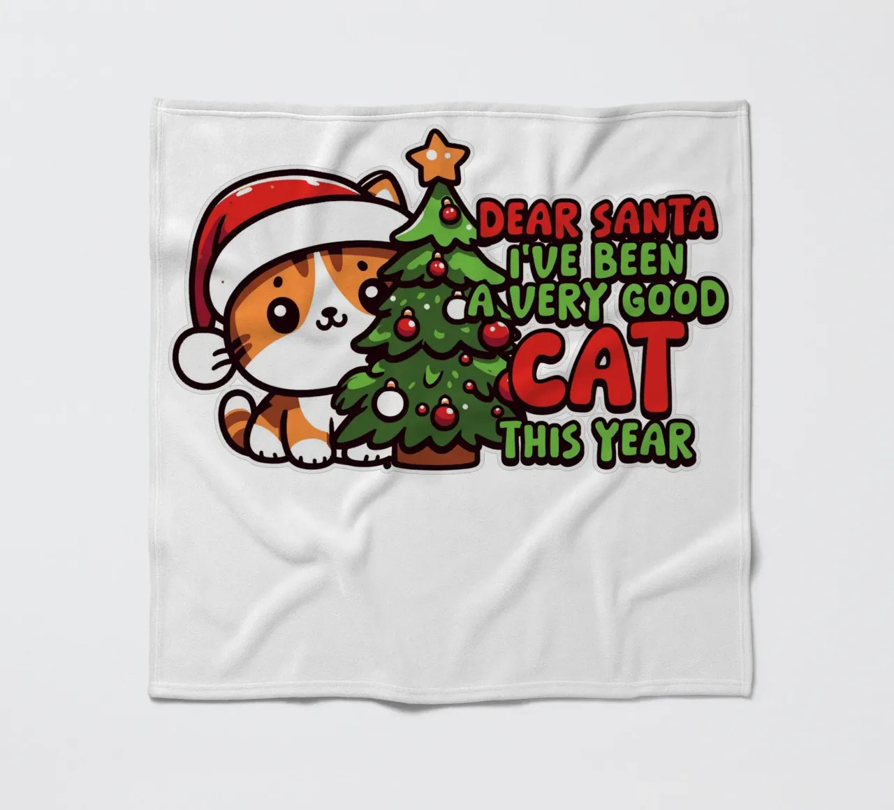 Dear Santa, I've been a very good cat this year. coperta in pile da edsonramosart