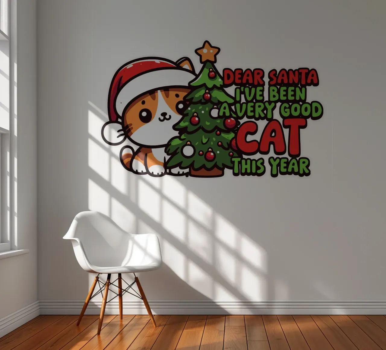 Dear Santa, I've been a very good cat this year. carta da parati fotografica da edsonramosart