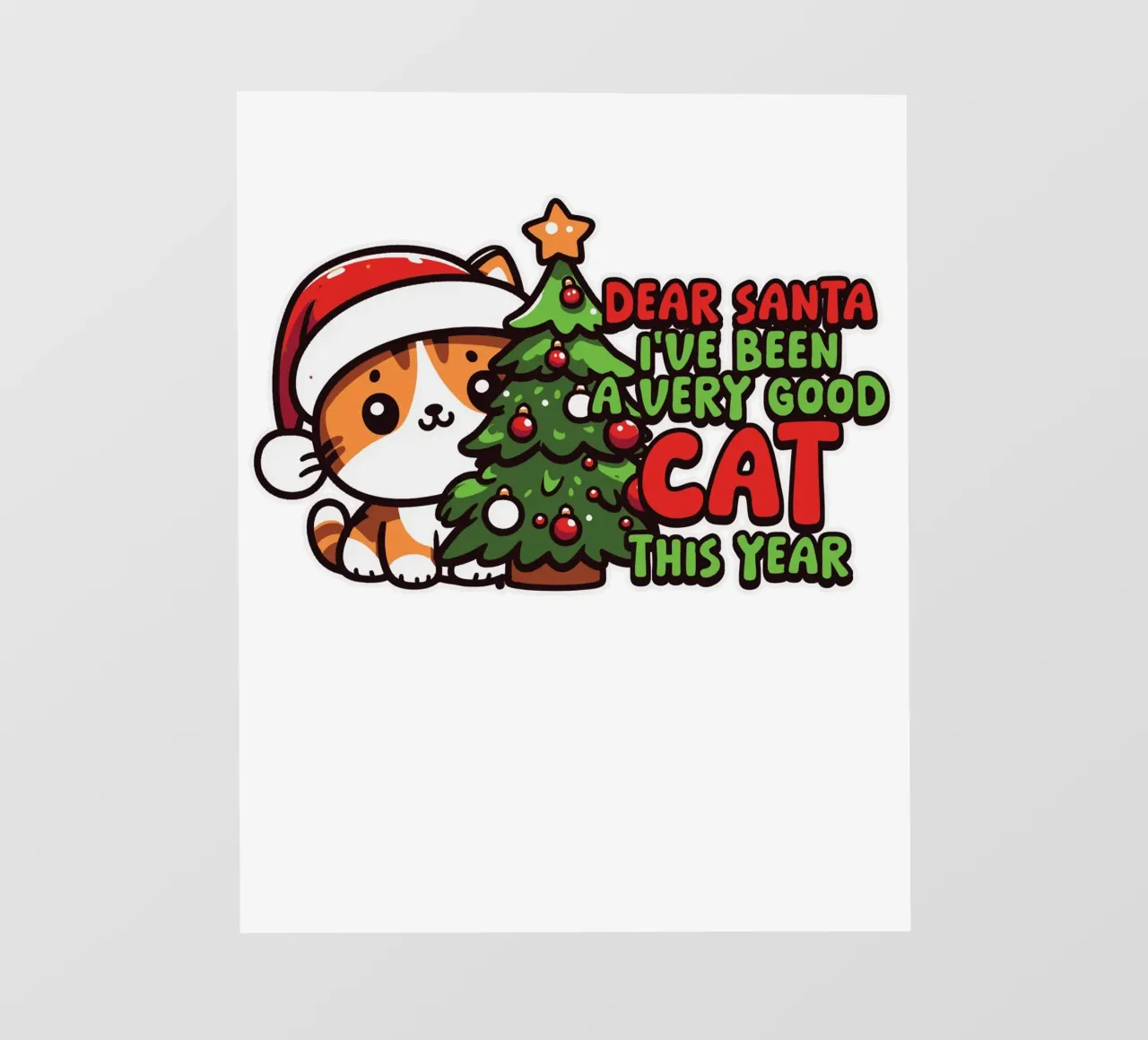 Dear Santa, I've been a very good cat this year. carta da parati fotografica da edsonramosart