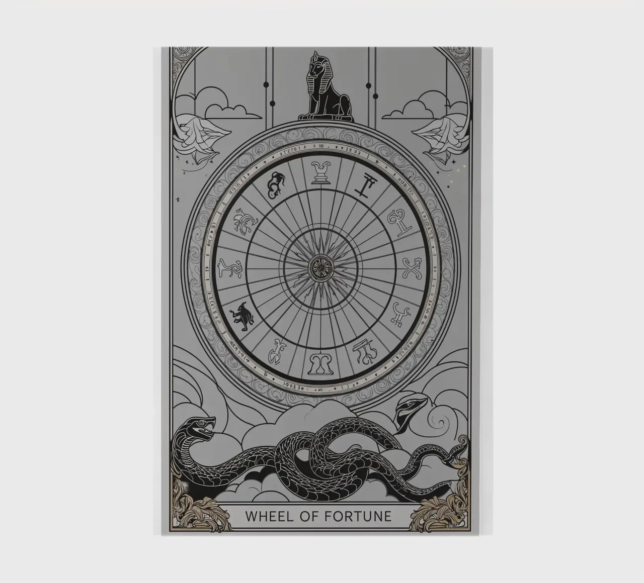 Das Glücksrad - Umarmung des Schicksals Notizbuch von Mystique & Muse