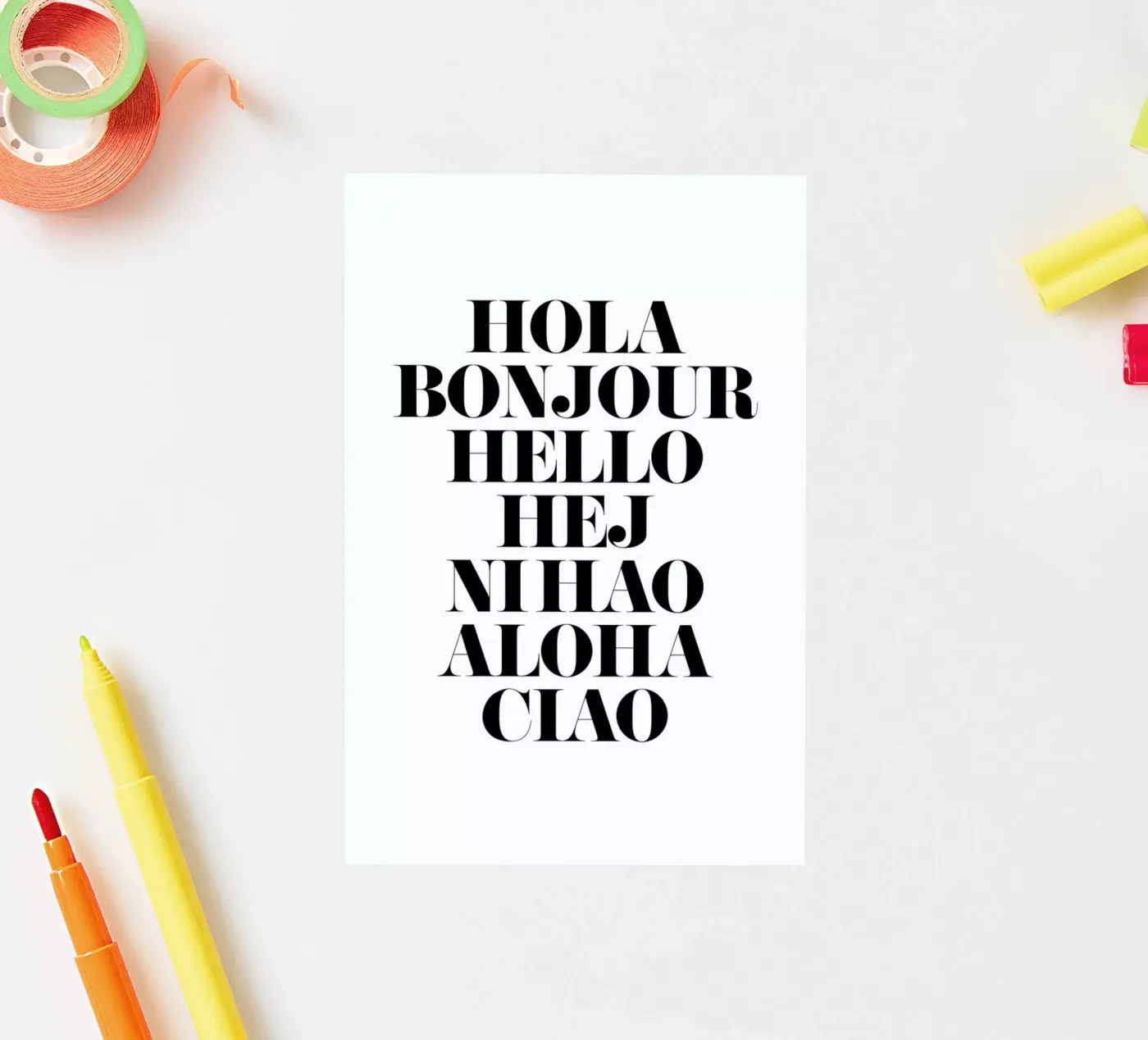 Hellos sticker van Mottos by Sinan Saydik