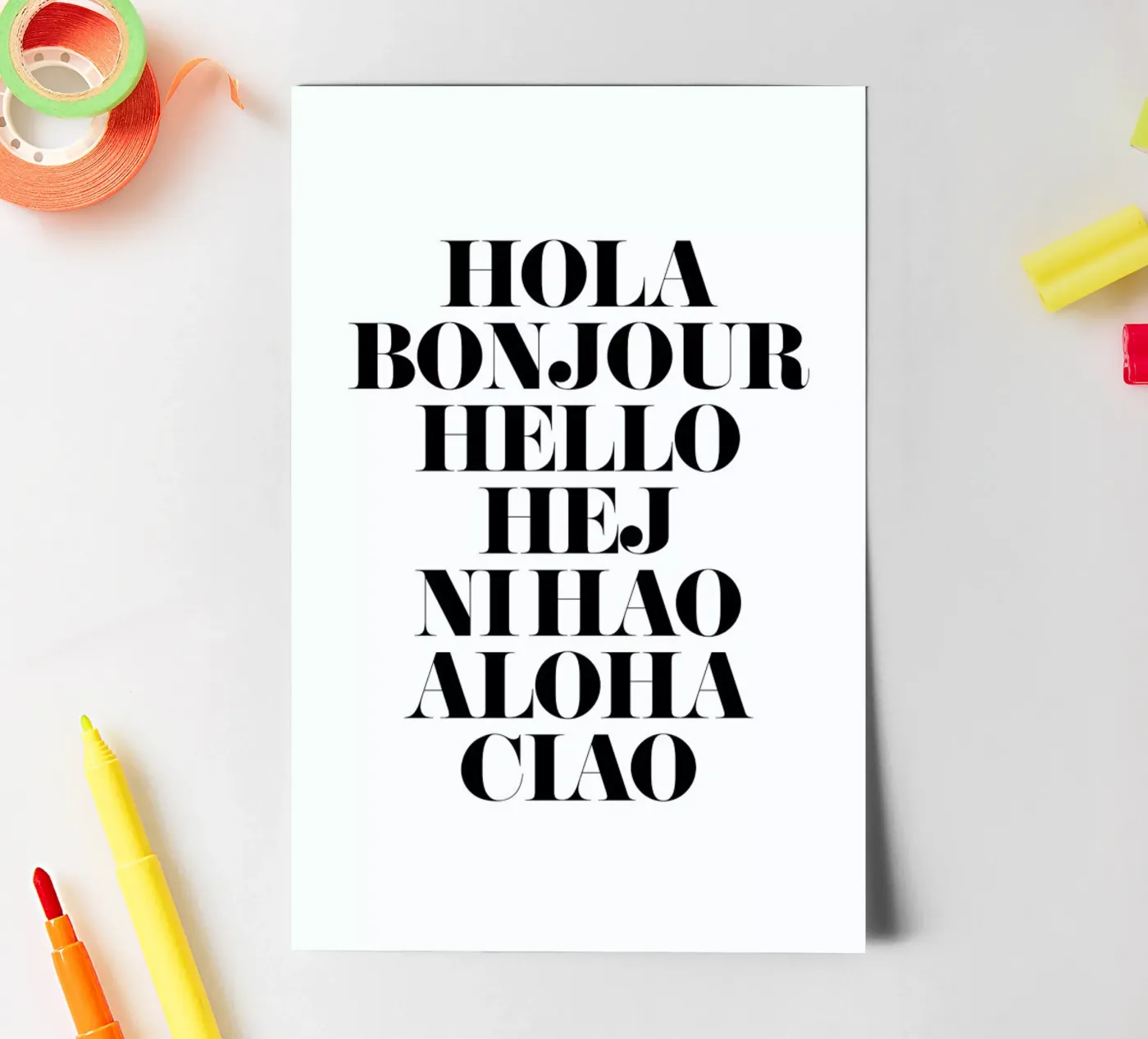 Hellos stickervel van Mottos by Sinan Saydik