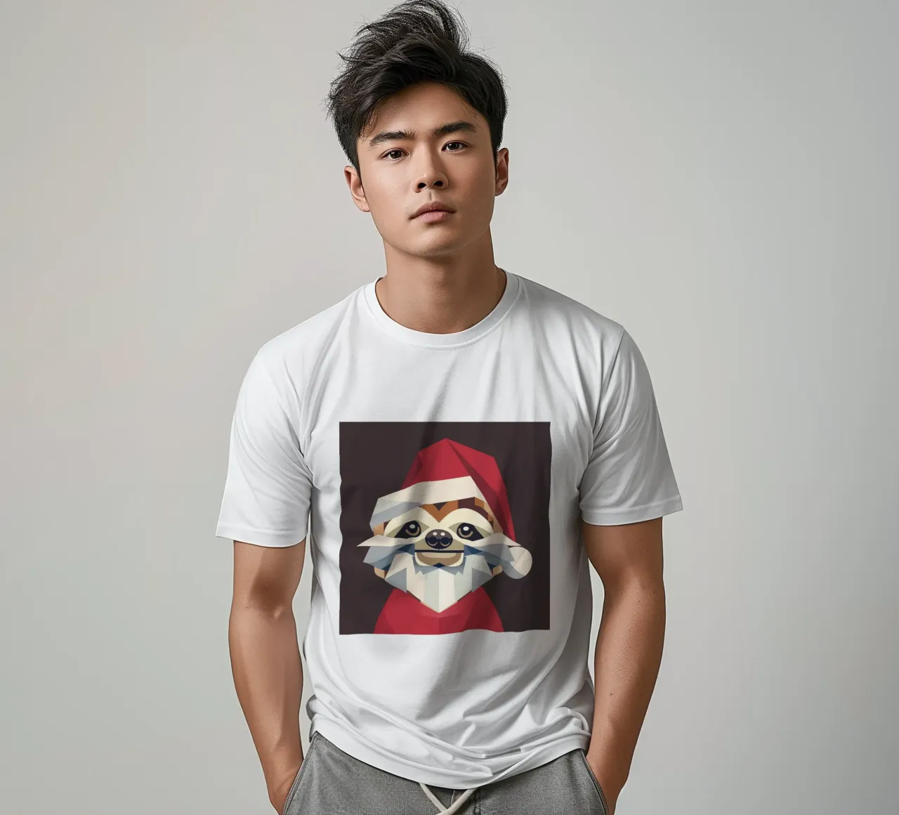 Allegro bradipo natalizio in un design moderno t-shirt da namosh