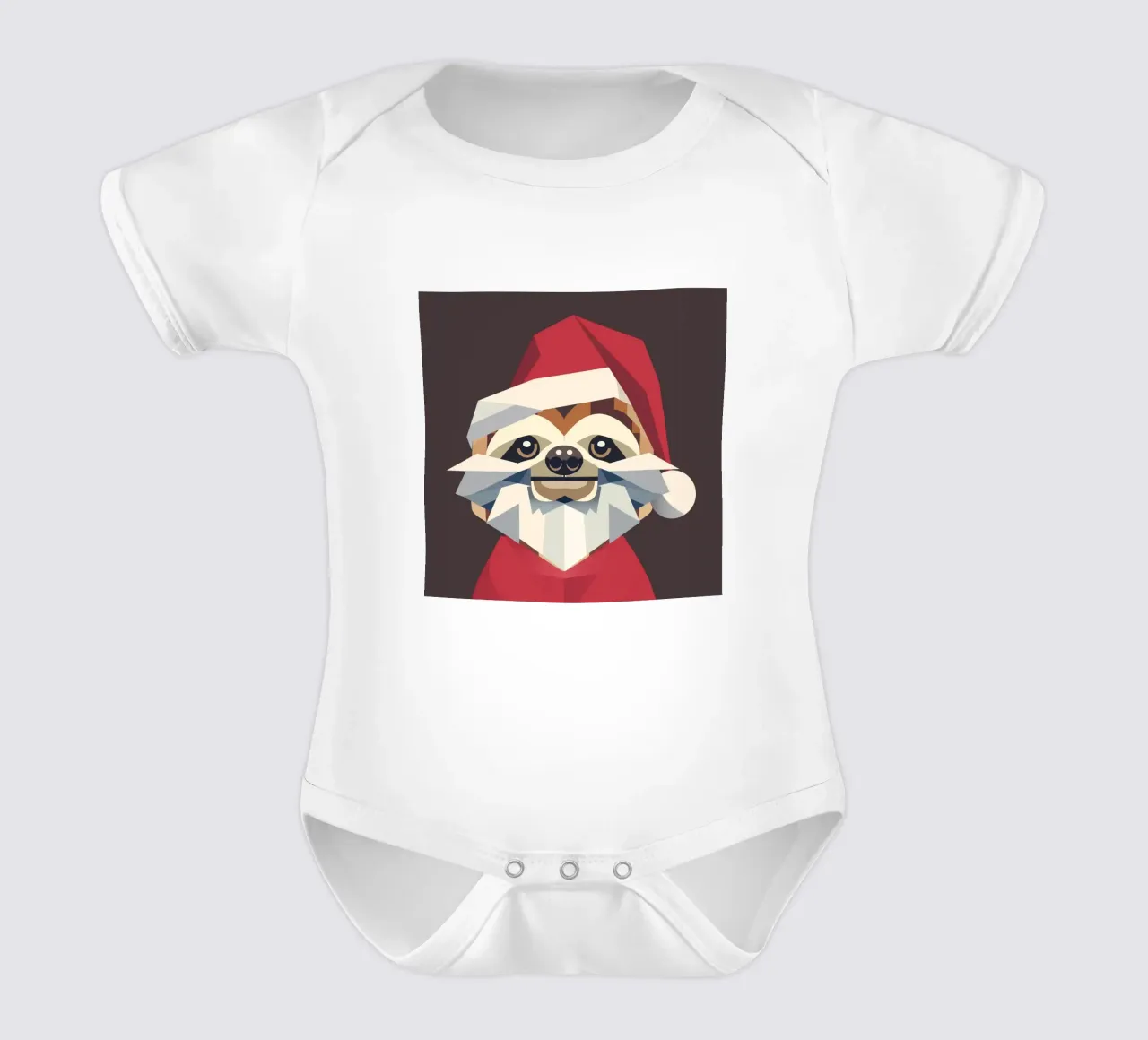 Allegro bradipo natalizio in un design moderno body neonato maniche corte da namosh