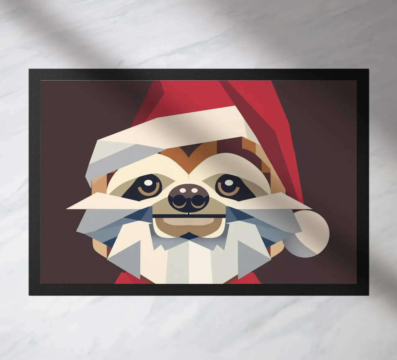 Allegro bradipo natalizio in un design moderno zerbino da namosh