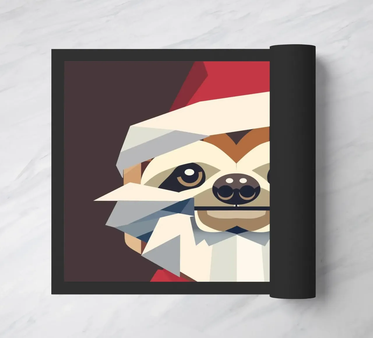 Allegro bradipo natalizio in un design moderno zerbino da namosh