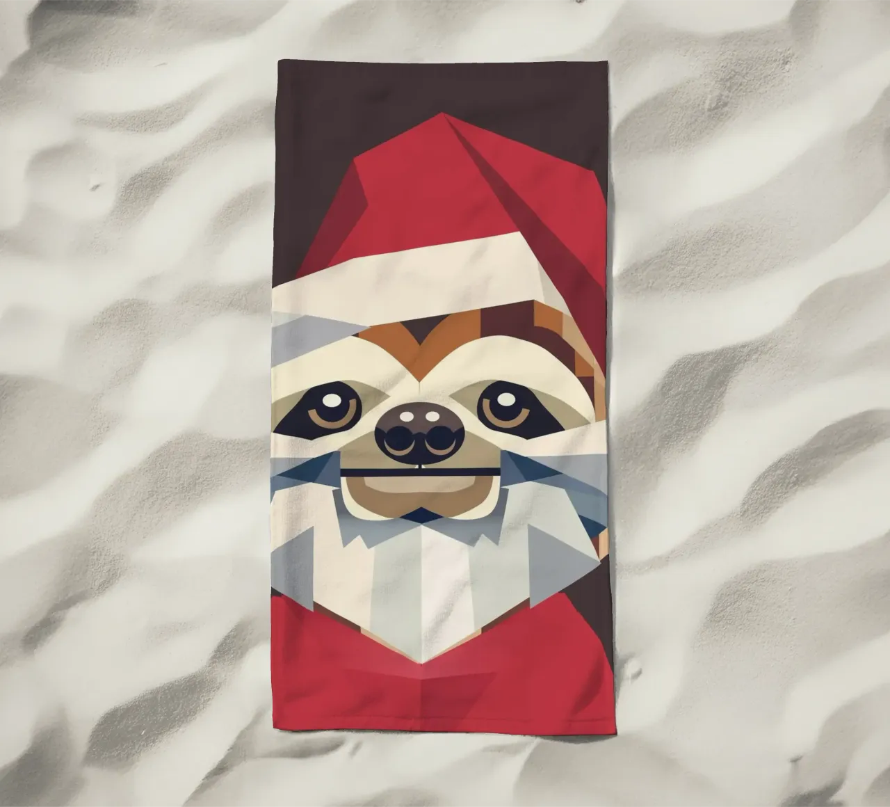 Allegro bradipo natalizio in un design moderno telo mare da namosh