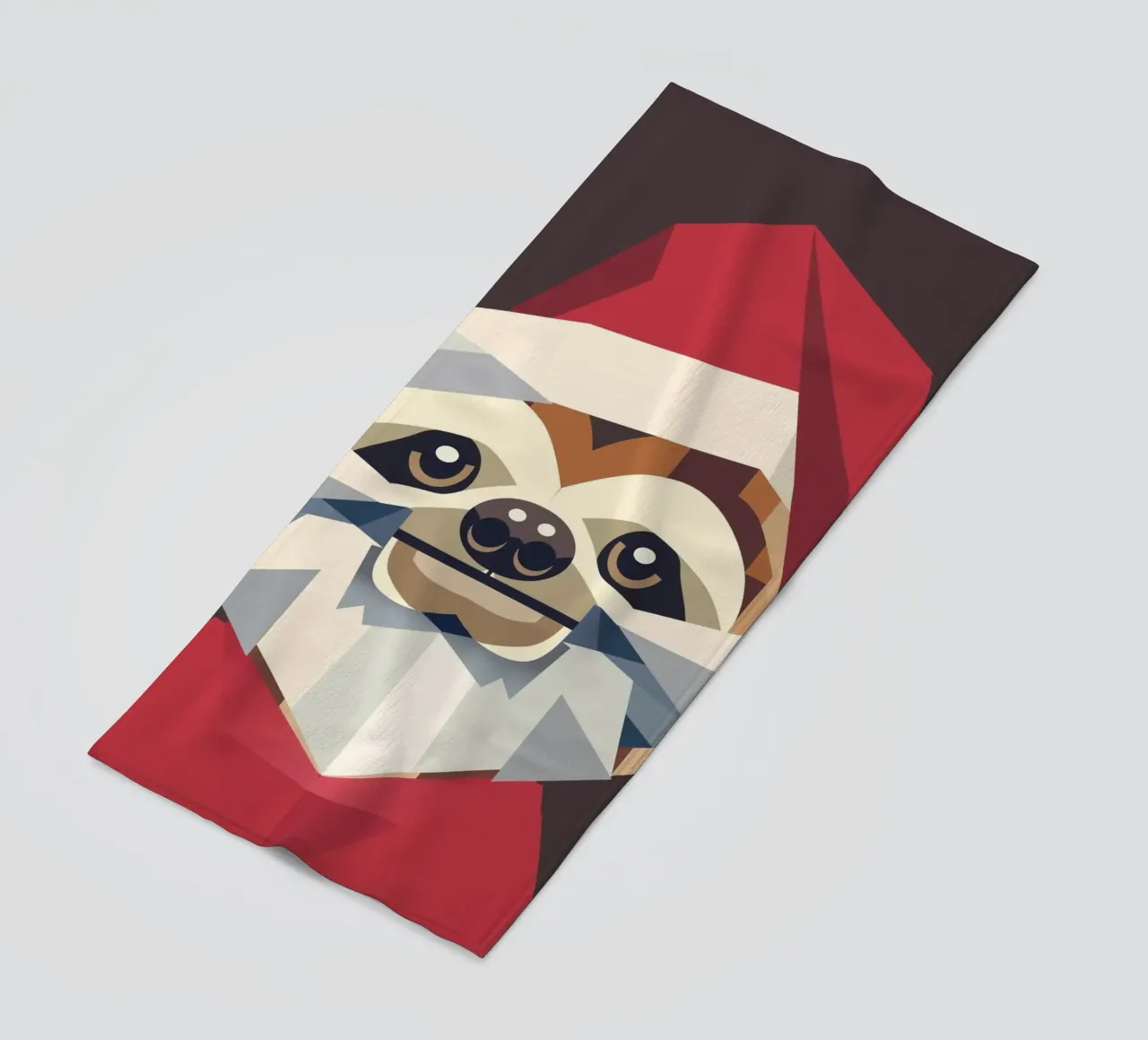 Allegro bradipo natalizio in un design moderno telo mare da namosh