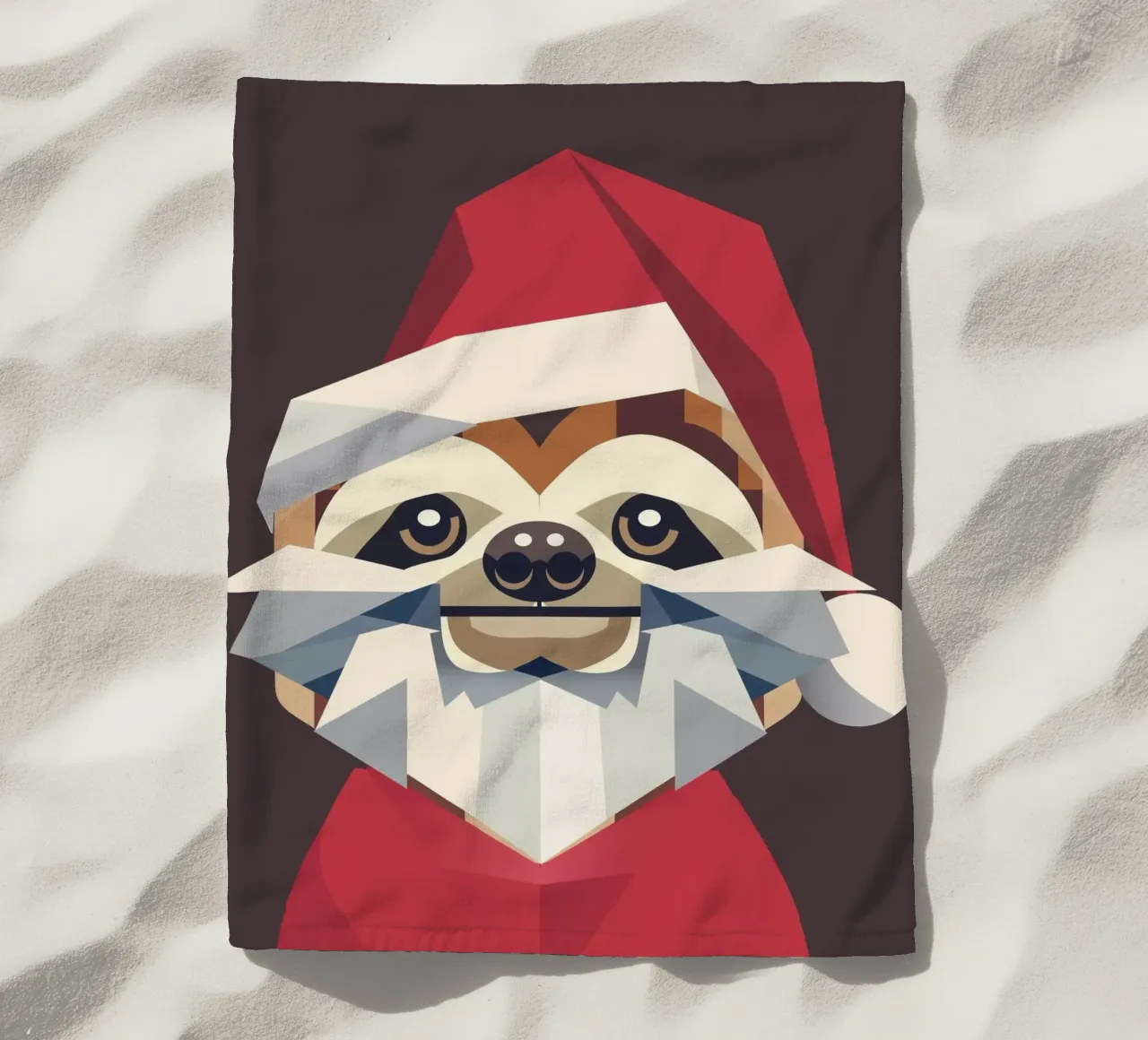 Allegro bradipo natalizio in un design moderno telo mare da namosh