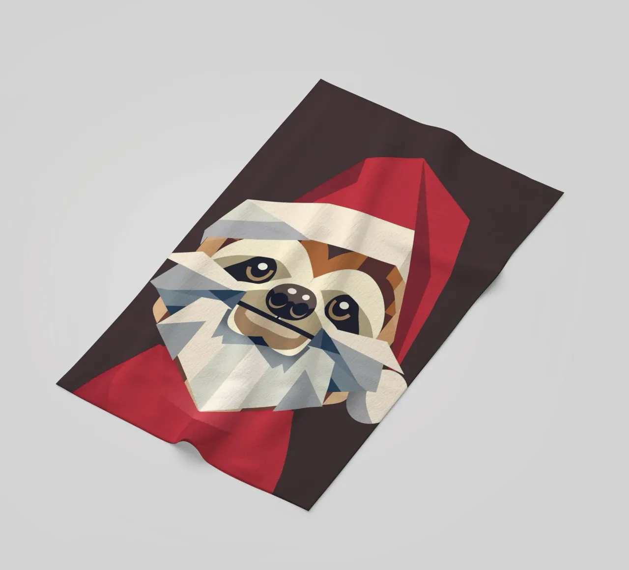 Allegro bradipo natalizio in un design moderno telo mare da namosh