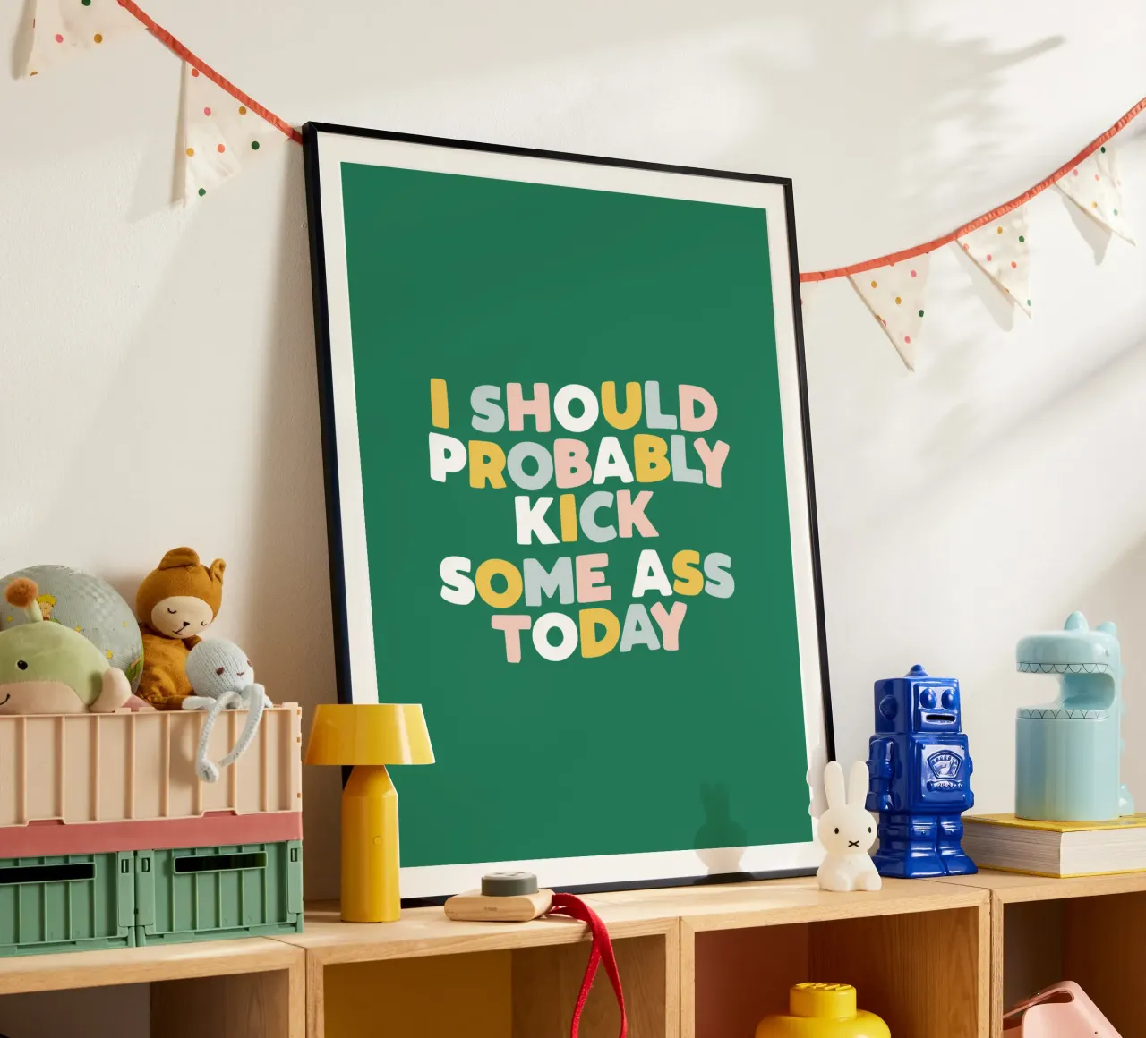 Probabilmente oggi dovrei fare il culo a qualcuno Typografie Design poster da THE MOTIVATED TYPE
