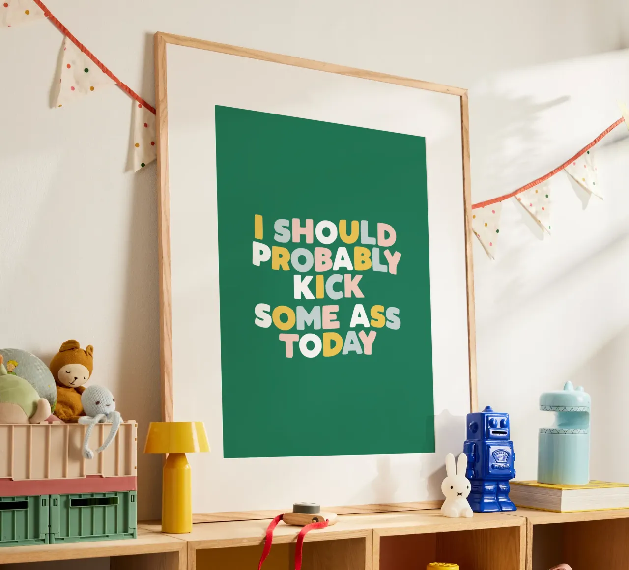 Probabilmente oggi dovrei fare il culo a qualcuno Typografie Design poster da THE MOTIVATED TYPE