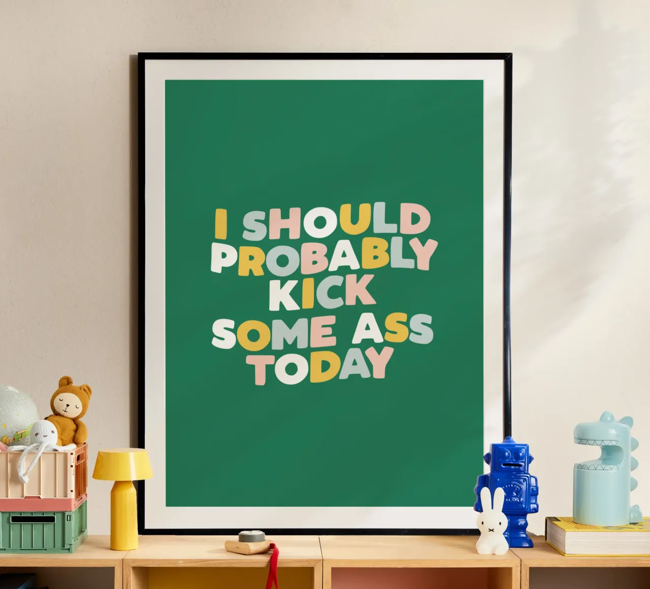 Probabilmente oggi dovrei fare il culo a qualcuno Typografie Design poster da THE MOTIVATED TYPE