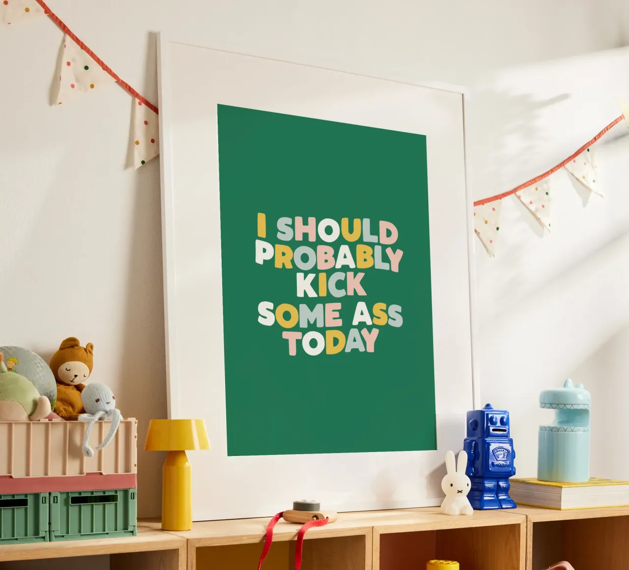 Probabilmente oggi dovrei fare il culo a qualcuno Typografie Design poster da THE MOTIVATED TYPE