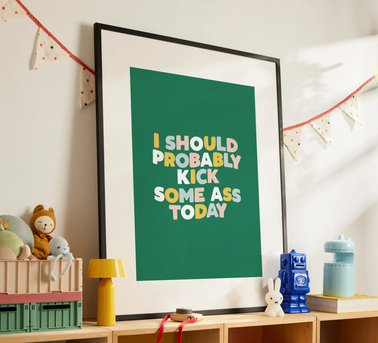 Probabilmente oggi dovrei fare il culo a qualcuno Typografie Design poster da THE MOTIVATED TYPE