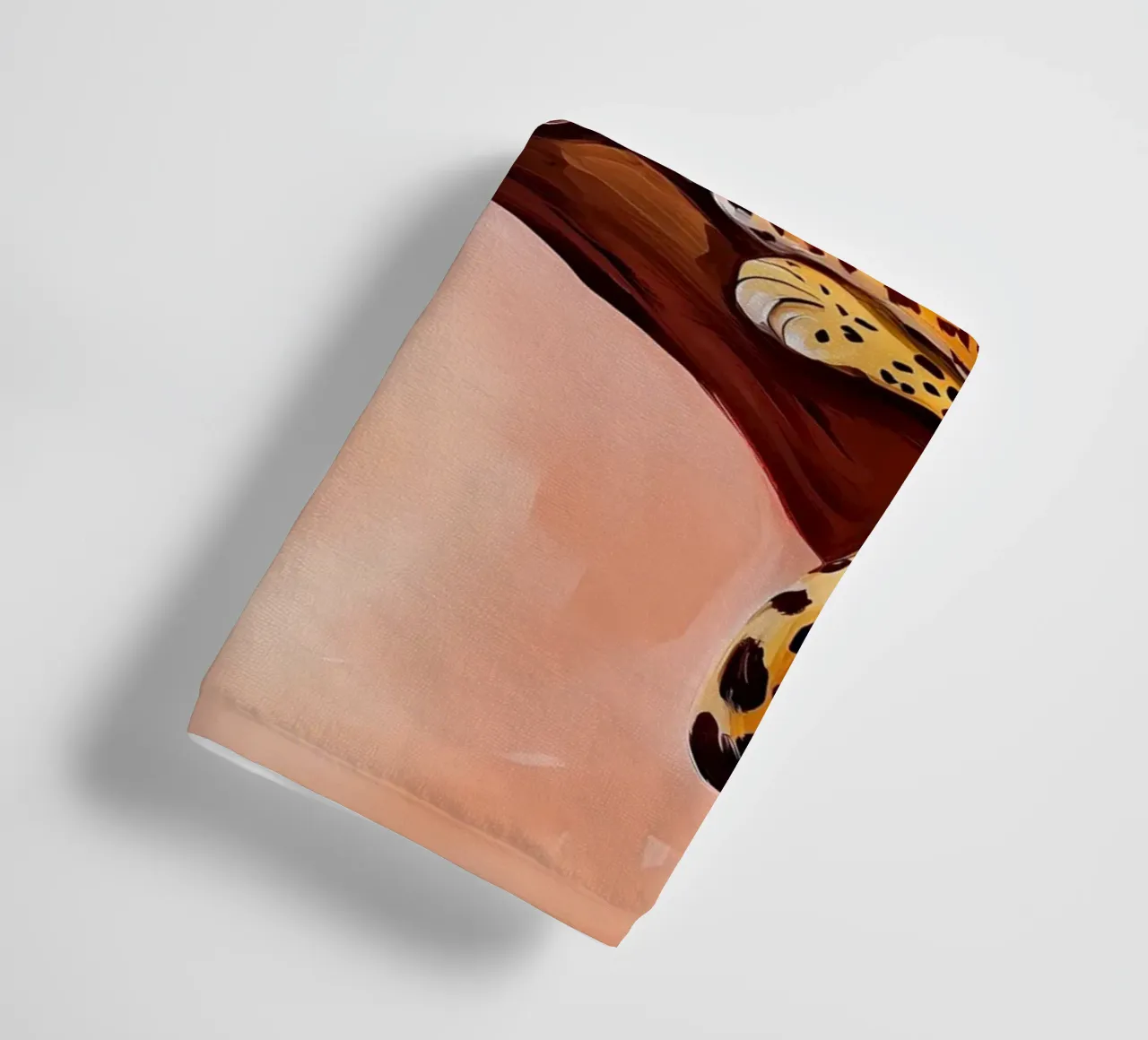 Sleeping Leopard on Lemon tree towel by Olga Wildrose