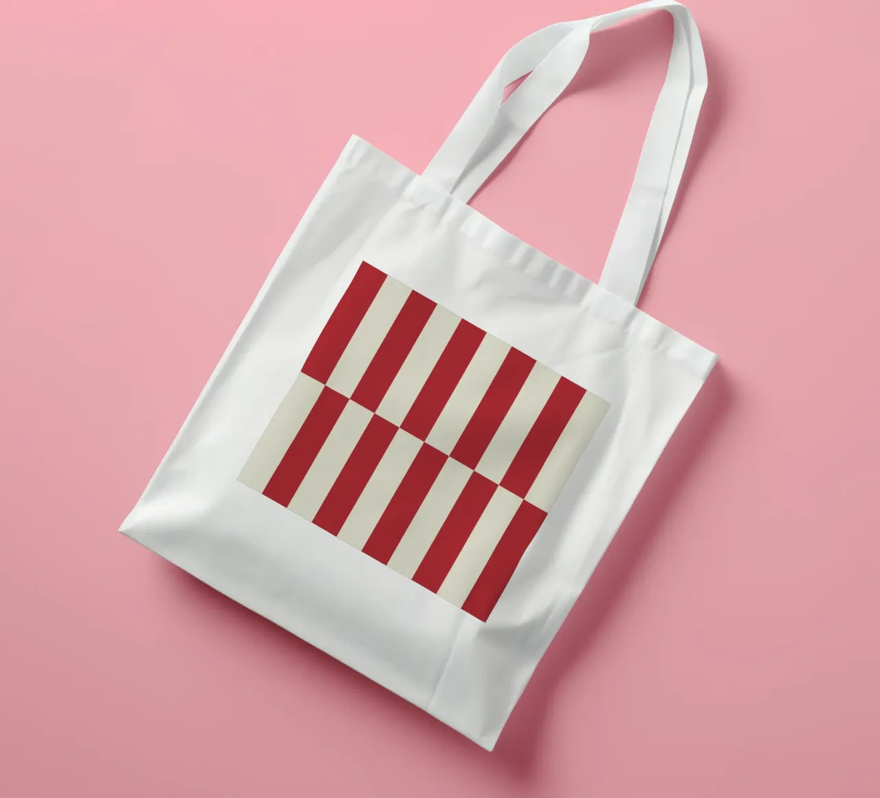 Duo II - Red and Cream jute draagtas van Galaxy Eyes