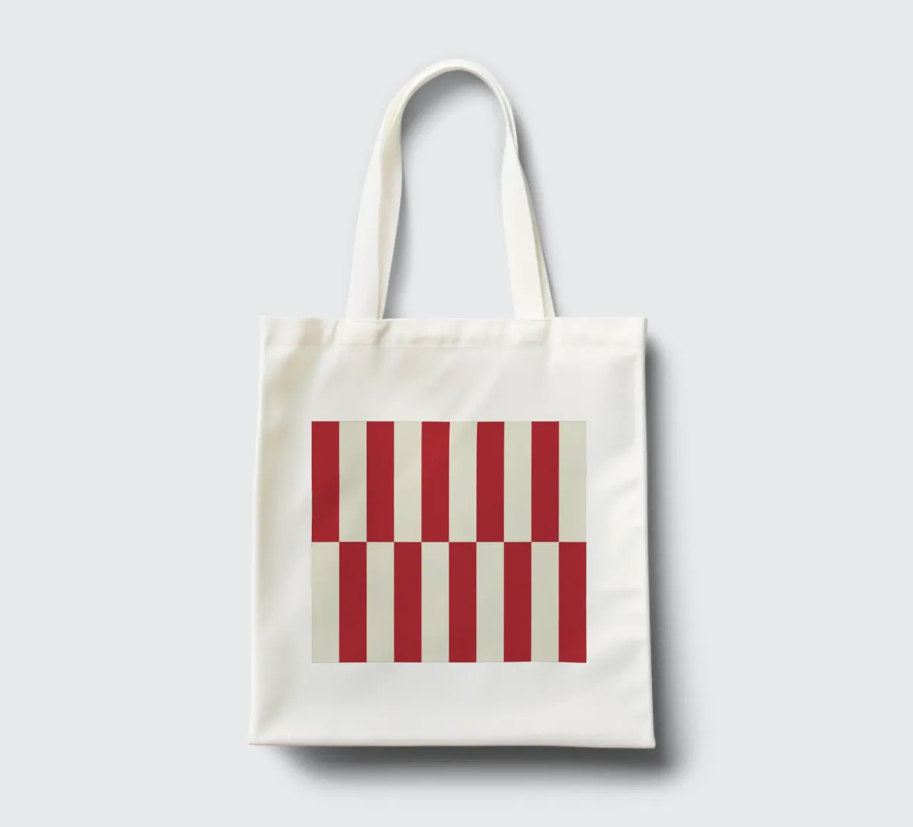 Duo II - Red and Cream jute draagtas van Galaxy Eyes