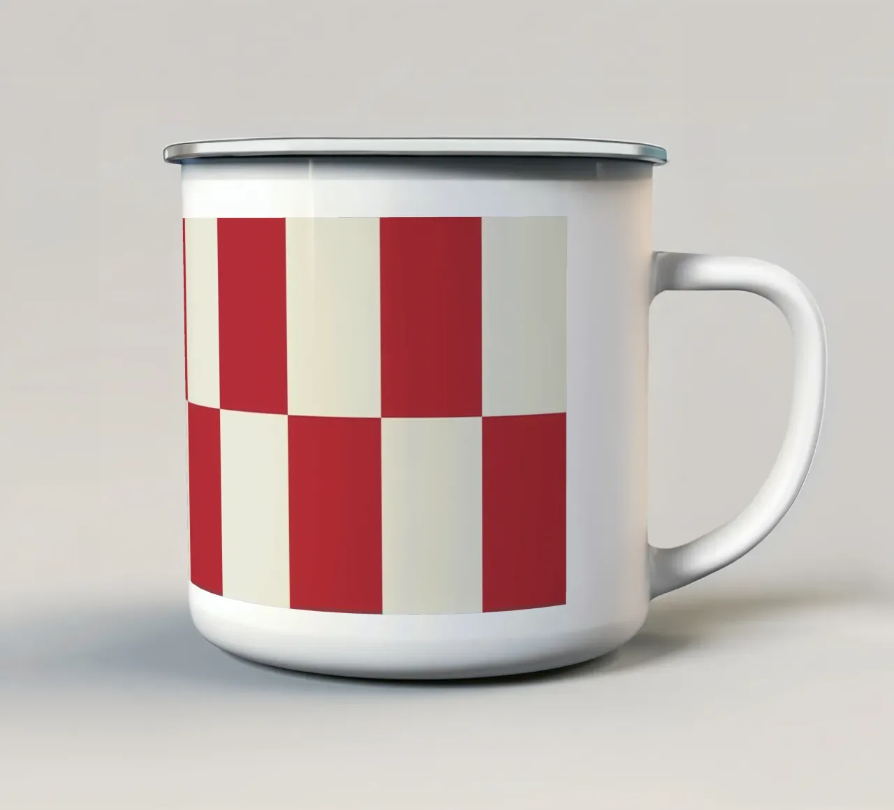 Duo II - Red and Cream tazza in smalto da Galaxy Eyes