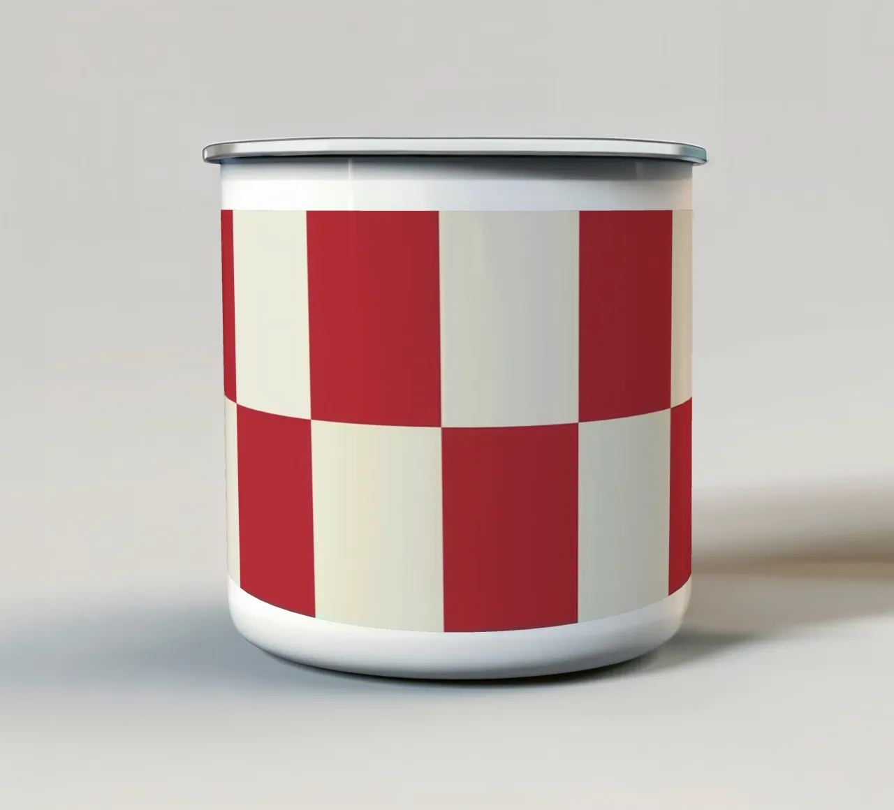 Duo II - Red and Cream tazza in smalto da Galaxy Eyes