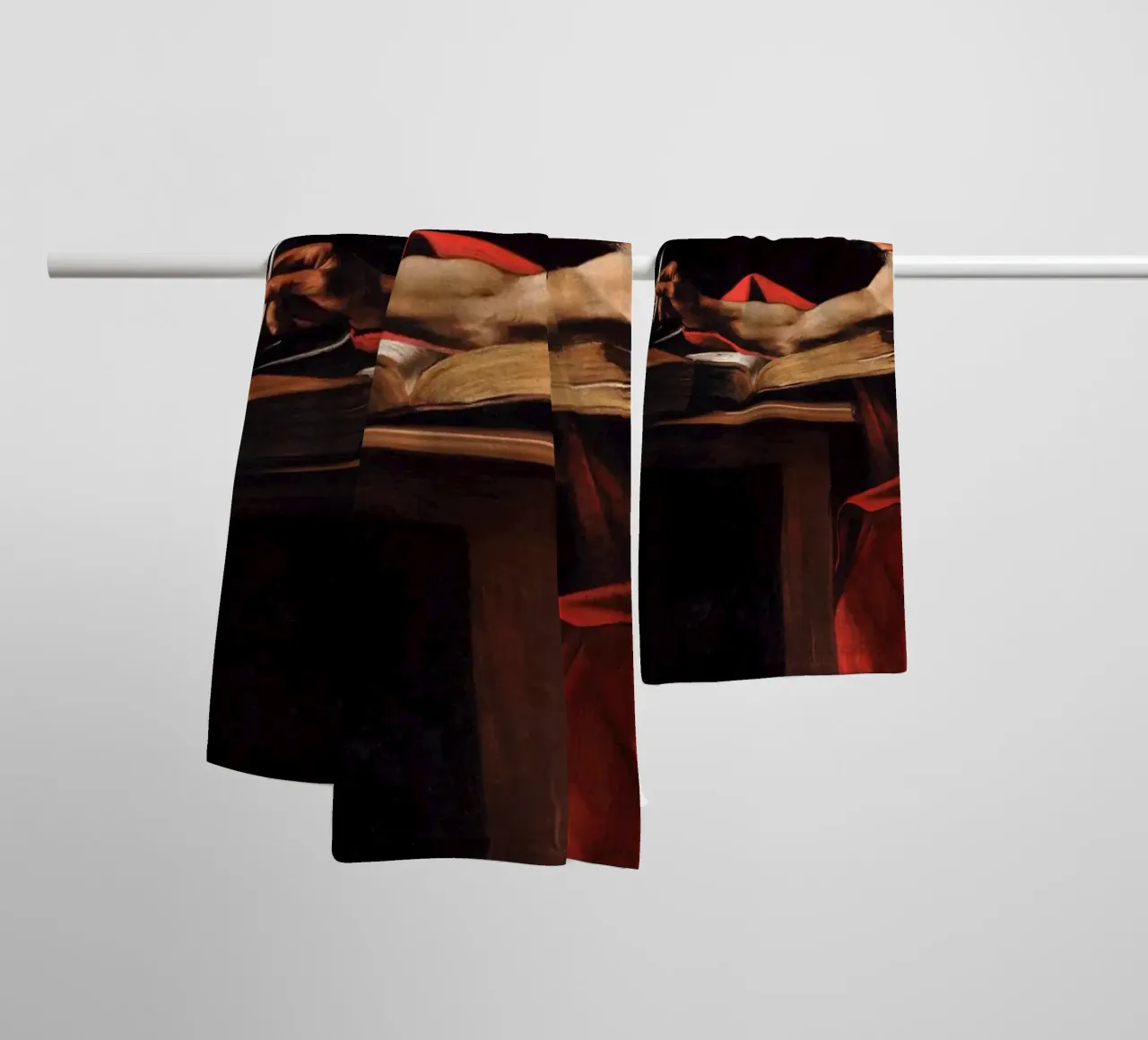 Caravaggio - Saint Jerome Writing towel by Timeless Artworks