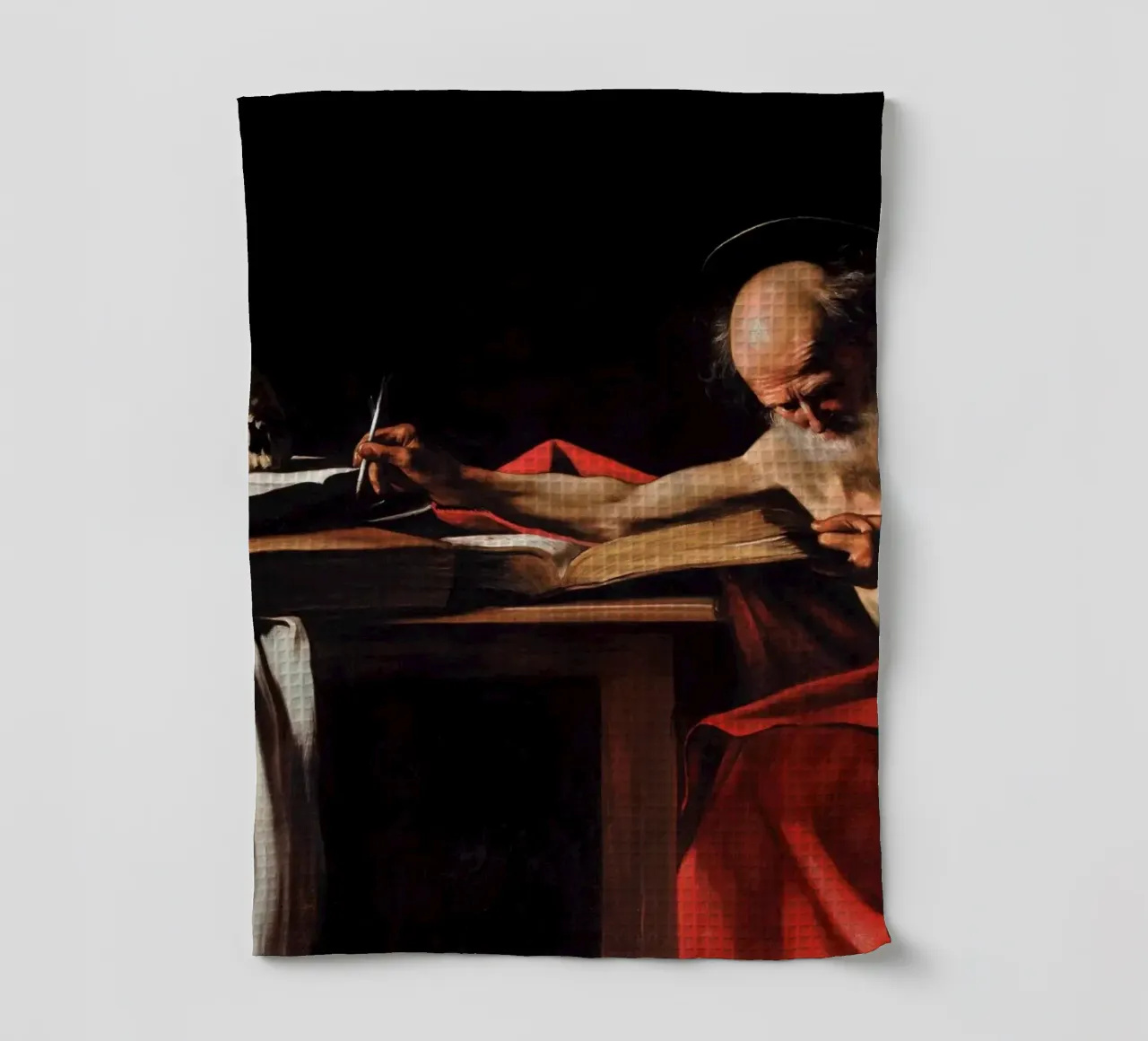 Caravaggio - San Jerónimo Escribiendo paño de cocina de Timeless Artworks