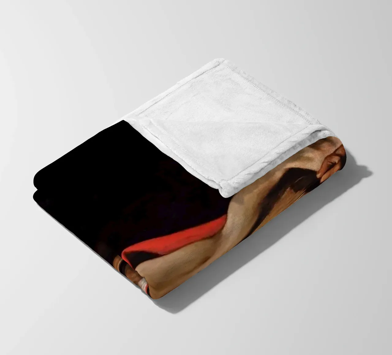 Caravaggio - Saint Jerome Writing fleece blanket by Timeless Artworks