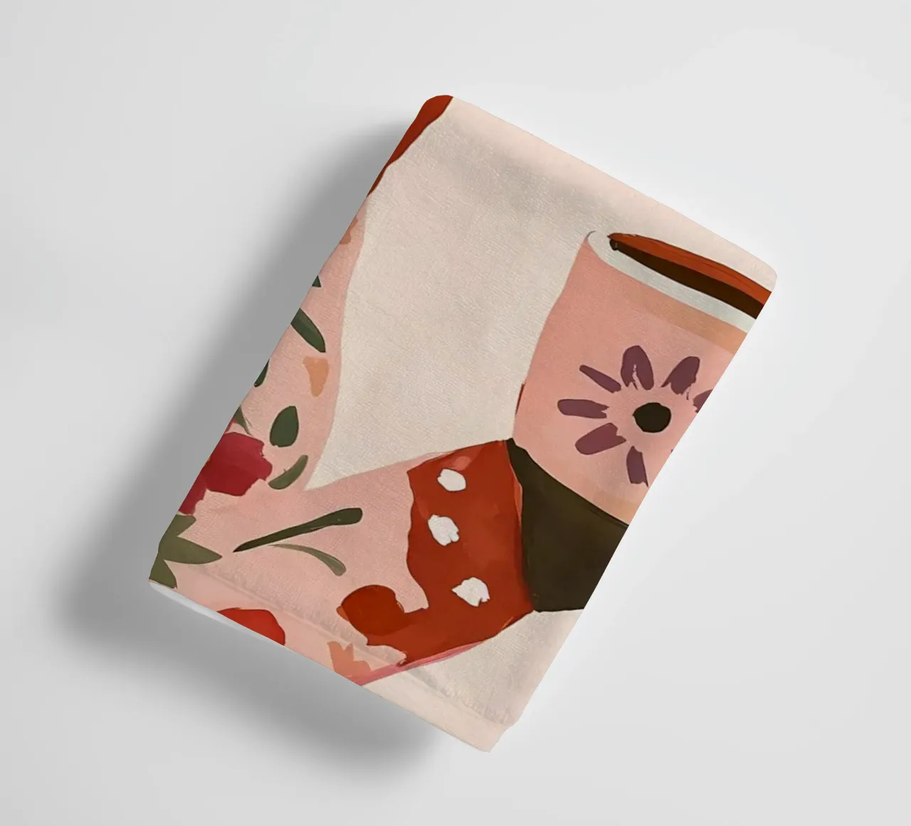Cute Llama in Sweater with Cup of Coffee asciugamano da bagno da IamHomeStudio