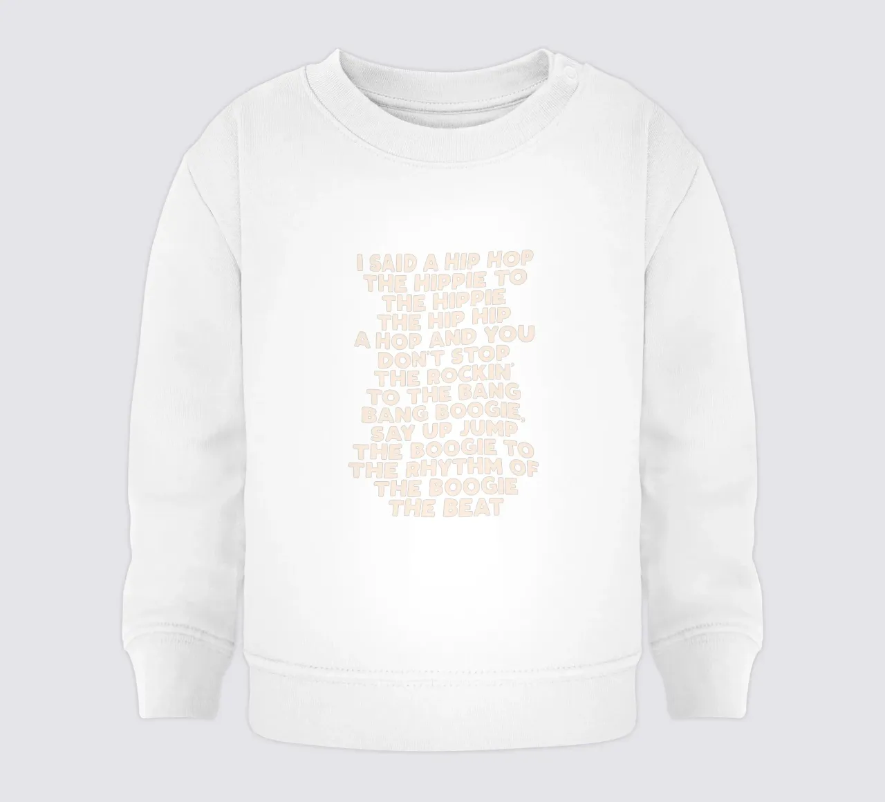 Testi Hip Hop Design tipografico in bianco e nero felpa neonato da THE MOTIVATED TYPE
