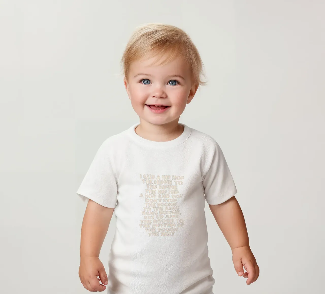 Testi Hip Hop Design tipografico in bianco e nero maglietta neonato da THE MOTIVATED TYPE