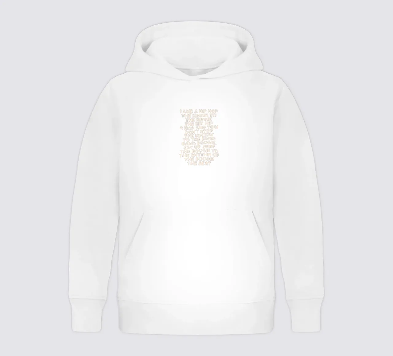 Testi Hip Hop Design tipografico in bianco e nero felpa bambino con cappuccio da THE MOTIVATED TYPE