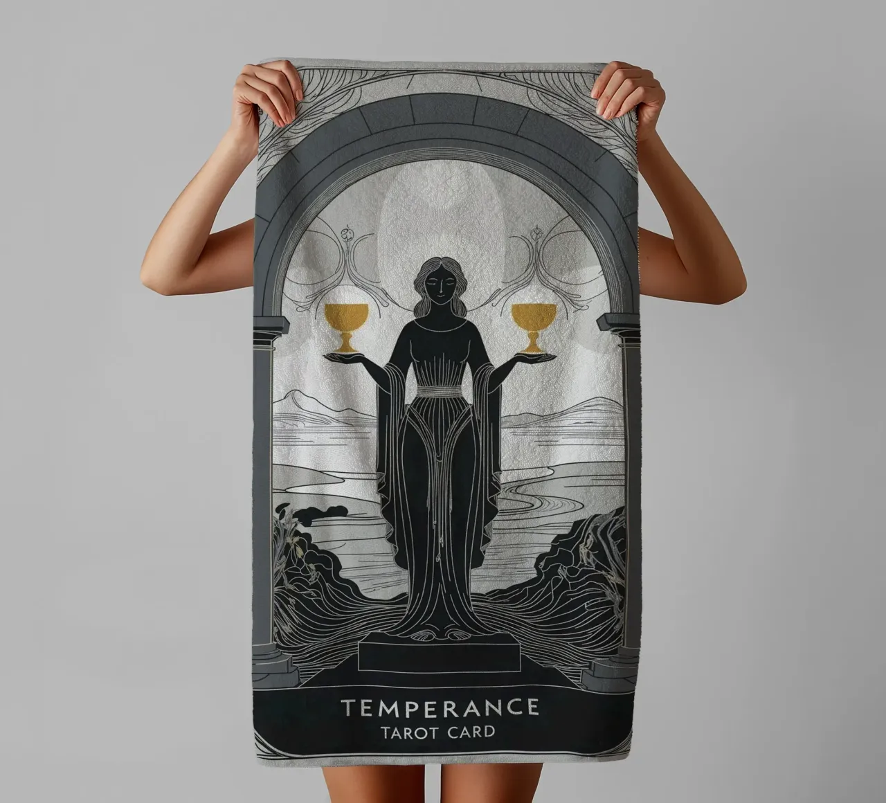 I Tarocchi della Temperanza - Simbolo della pace interiore asciugamano da bagno da Mystique & Muse