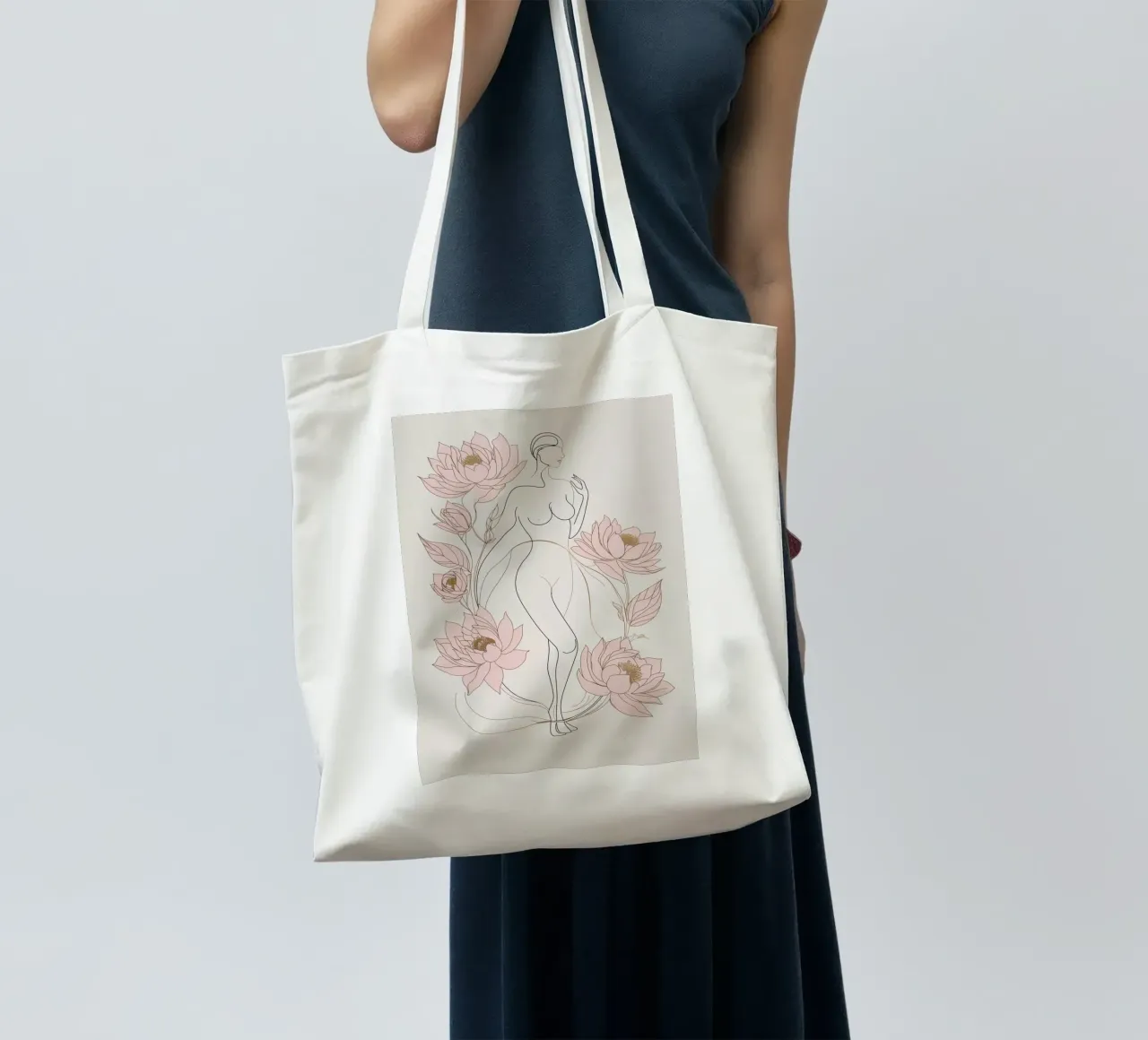 Femminilità in fiore borsa in juta da Mystique & Muse