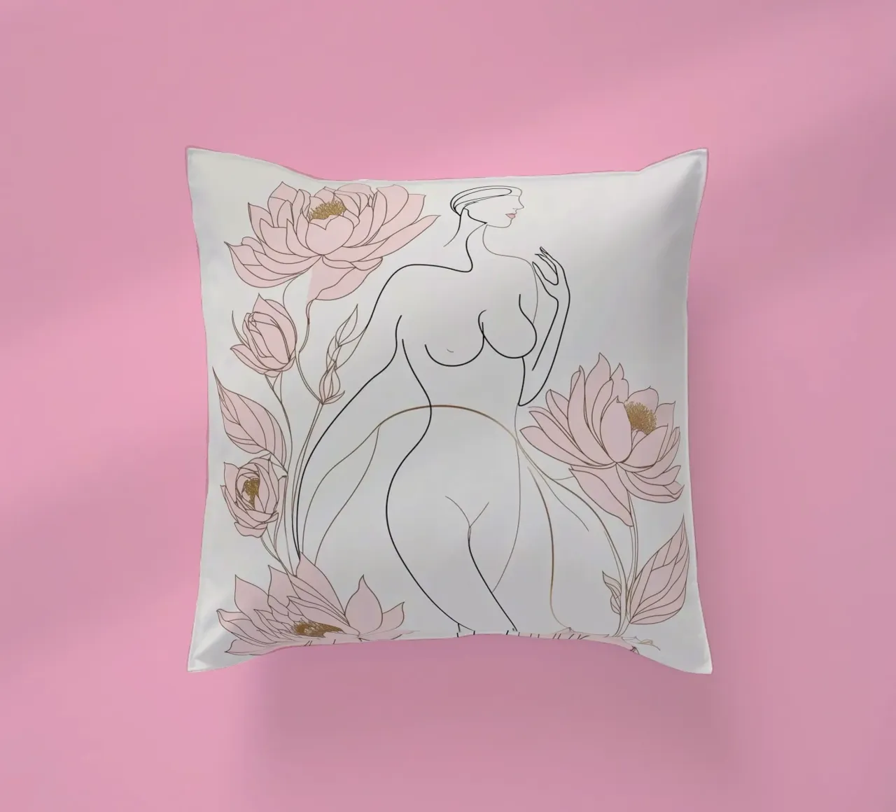 Femminilità in fiore cuscino da Mystique & Muse