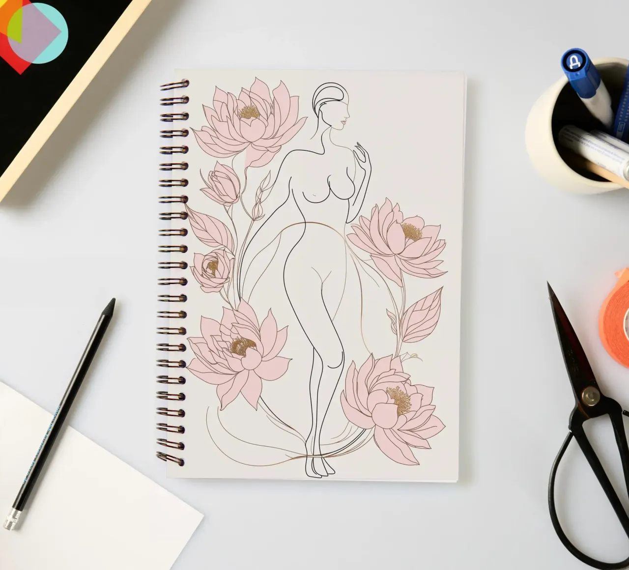 Blooming Femininity spiral notebook by Mystique & Muse