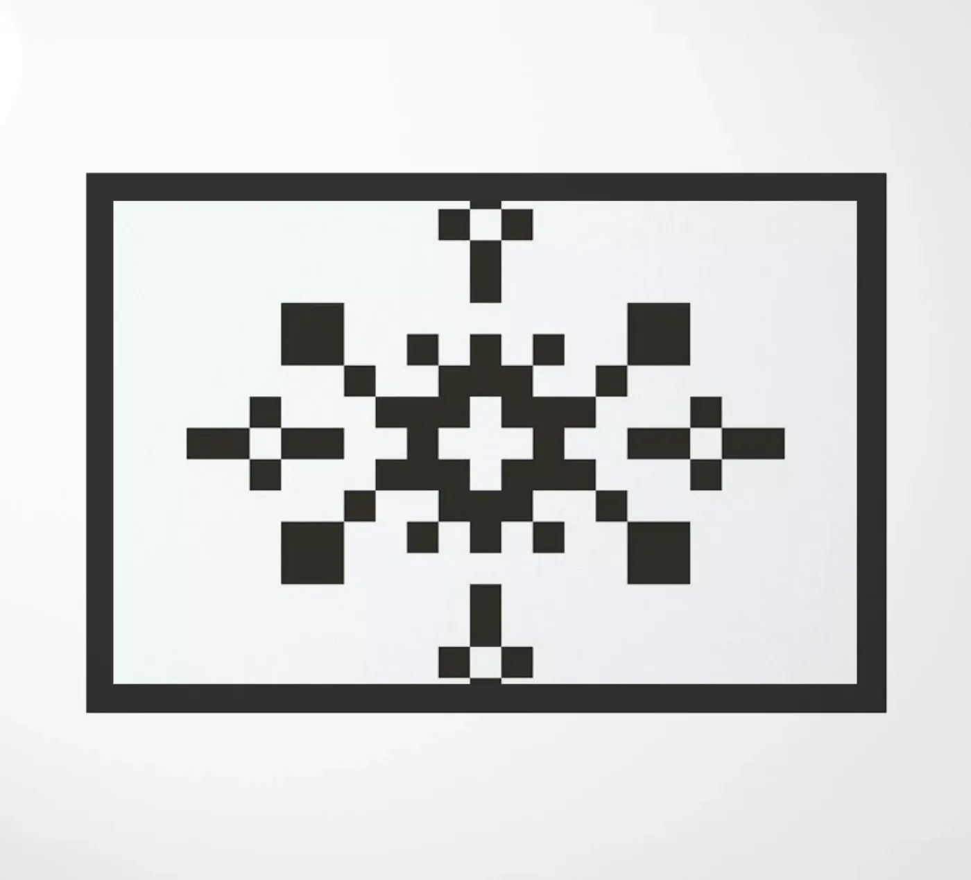 Black Snowflake 1 deurmat van Studio One
