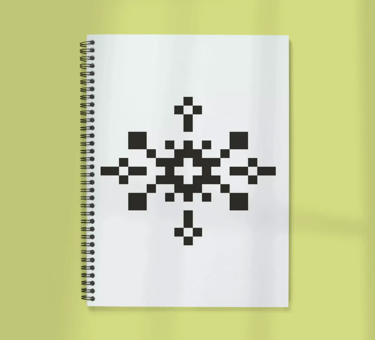 Black Snowflake 1 spiral notebook by Studio One