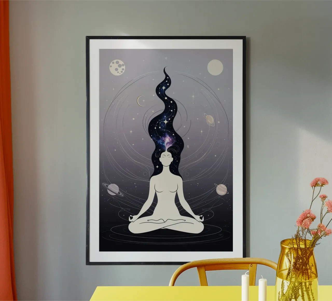 Celestial Awakening poster with aluminum frame by Mystique & Muse