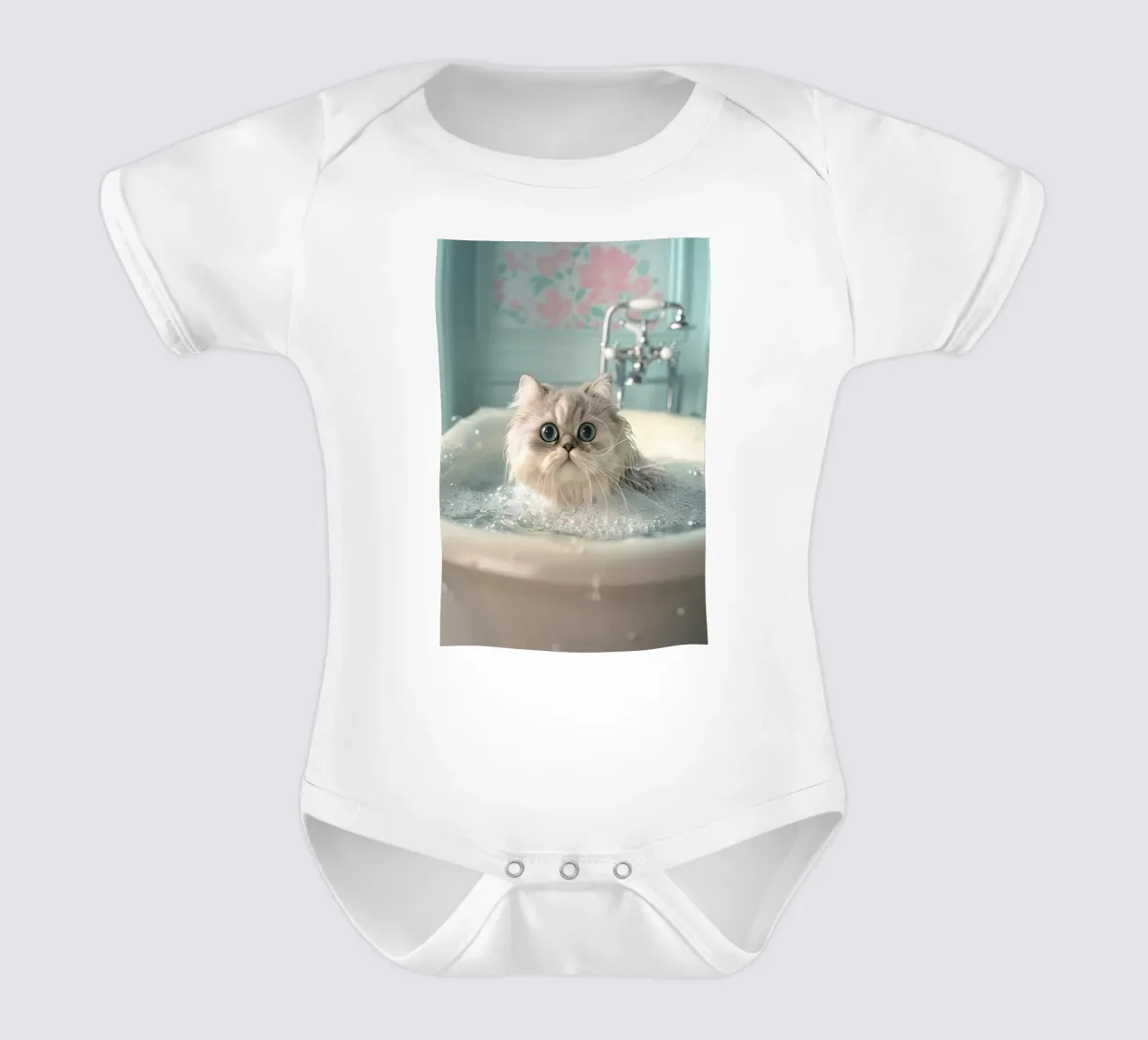 Wet cat body neonato maniche corte da LisaArtes