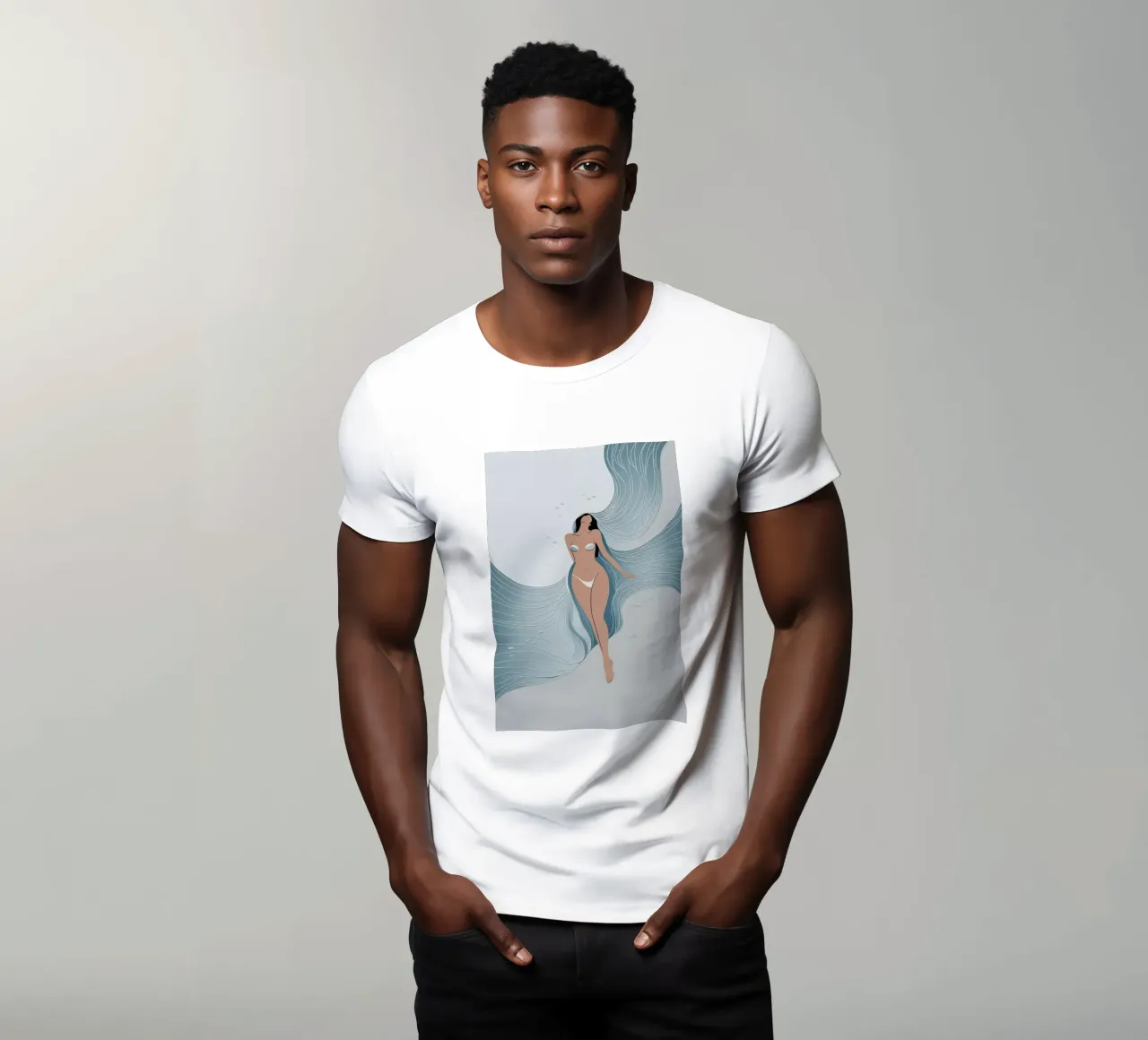 Flowing Essence of Femininity t-shirt by Mystique & Muse