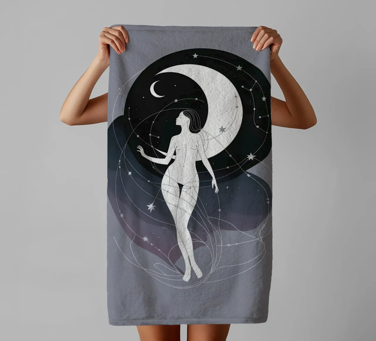 The Universe Within towel by Mystique & Muse
