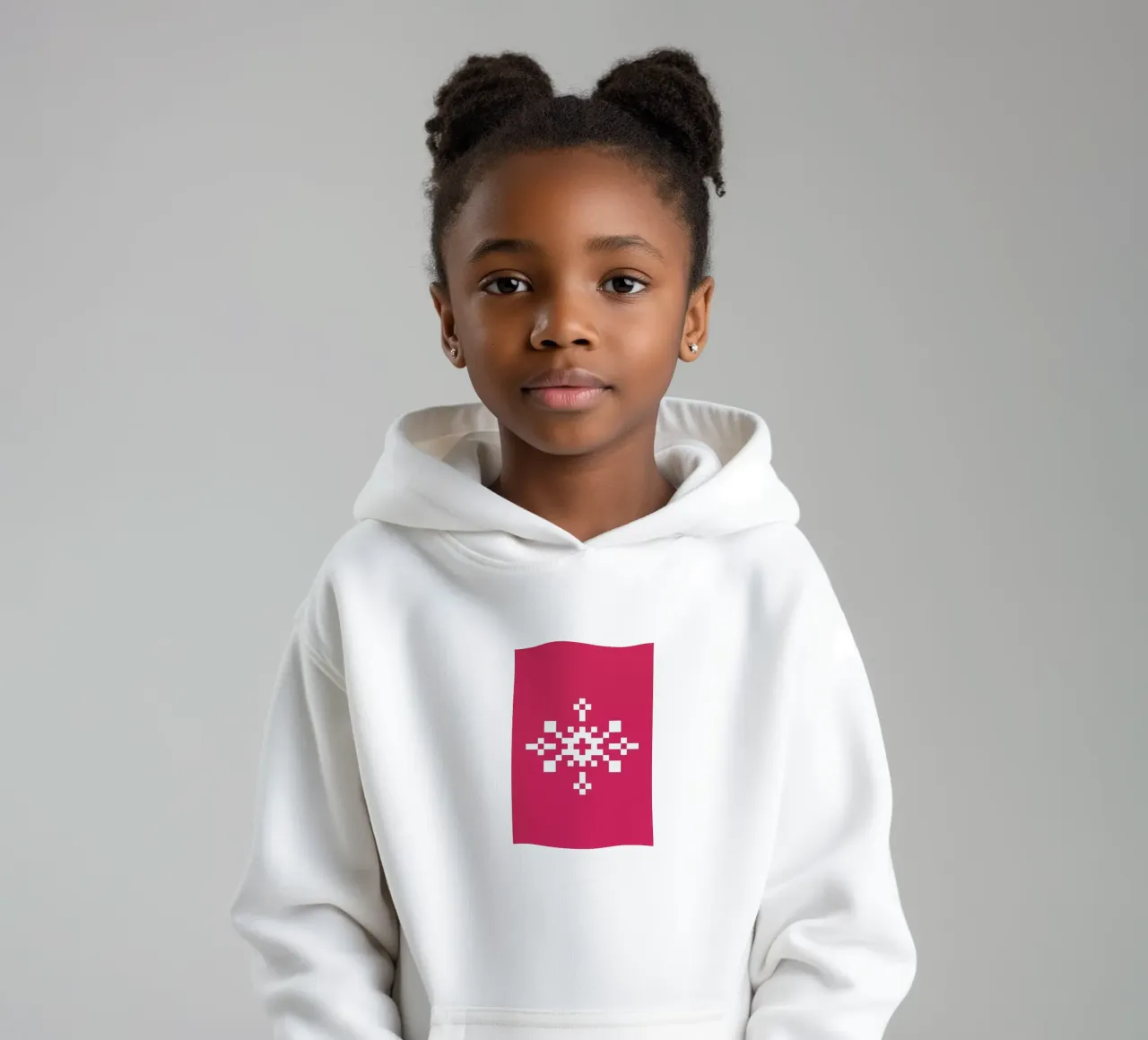 Pink Snowflake 1 felpa bambino con cappuccio da Studio One