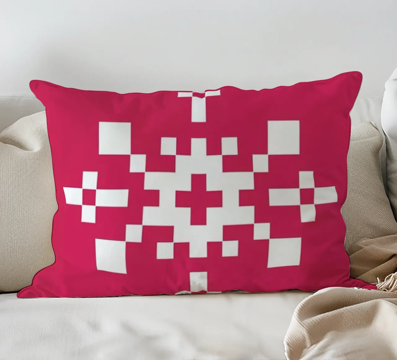 Pink Snowflake 1 cuscino da Studio One