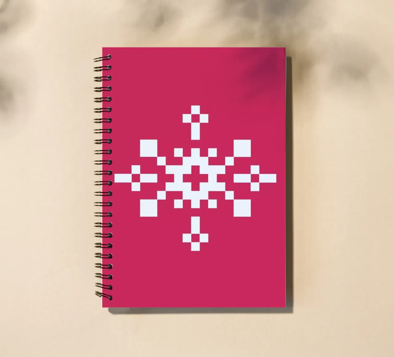 Pink Snowflake 1 spiral notebook by Studio One