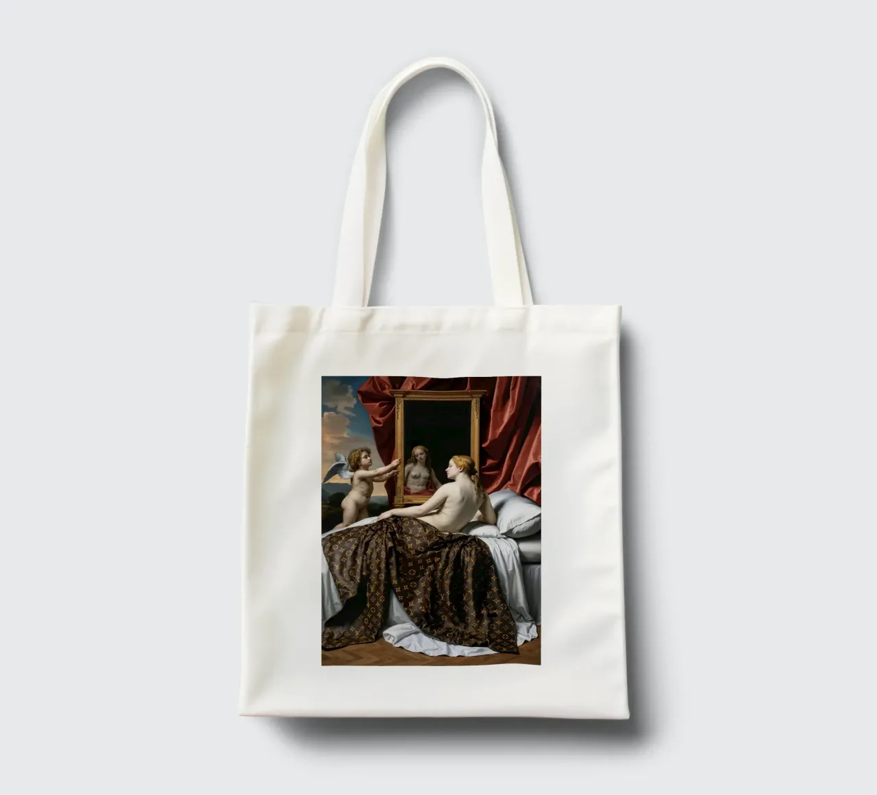 Riflessi di Venere: Una fusione rinascimentale di lusso | Esclusiva borsa in juta da Renaissance Rebel