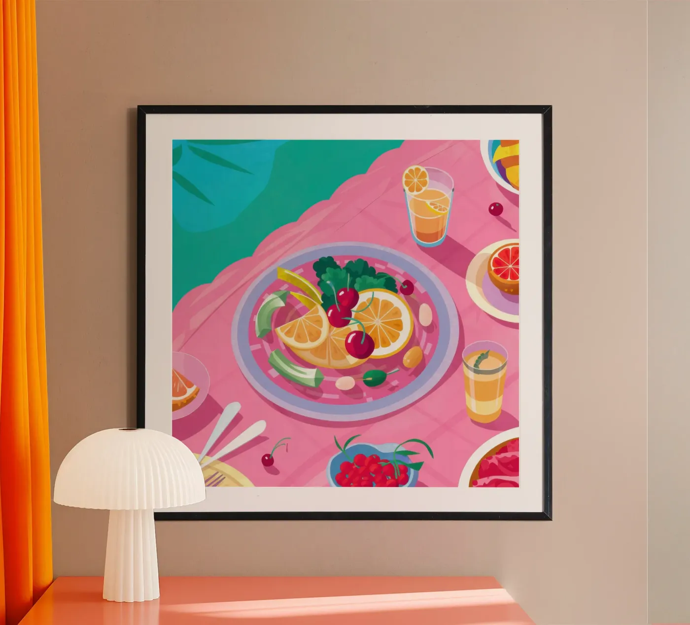 Pink Lemonade Table poster by Vivid Muse