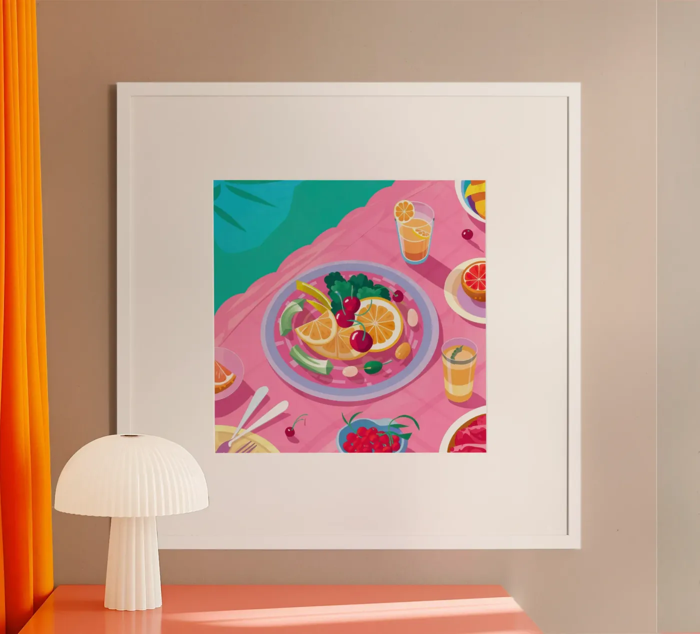 Pink Lemonade Table poster by Vivid Muse